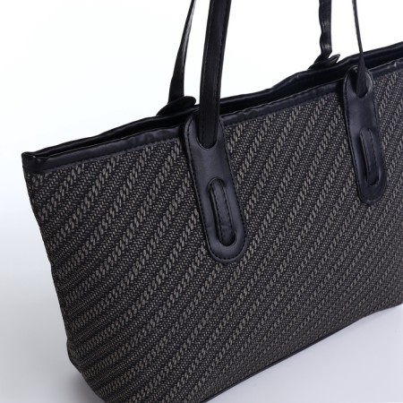 Women's bag with lightning, average size, black color-3