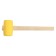 Kiyanka scrap, wooden handle, yellow rubber, 55 mm, 400 g