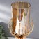 Summary Metal for 1 candle "FARCH WITH Gold balls" gold 37x12x12 cm