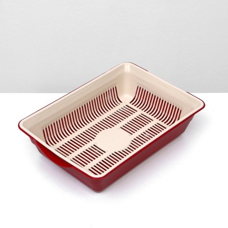 Deep toilet with a mesh of 36 x 25 x 9 cm, beige-2
