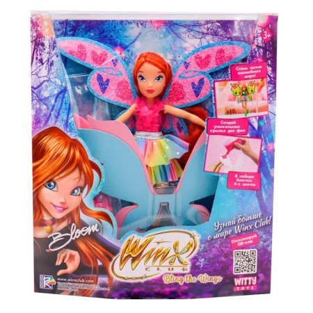 Winx Club Bling The Wings "Bloom", with wings and glitter, 24 cm