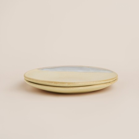 A set of porcelain plates SL Home "Wave Sardinia", d = 27.5 cm, beige color-3
