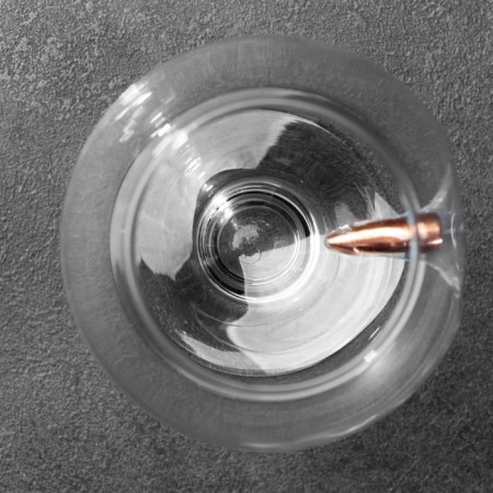 The glass "impenetrable. VKS", for cognac, emblem with a bullet, 390 ml-3