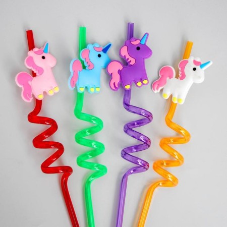 Plot of plastic "Unicorn", set 4 pcs., Mix
