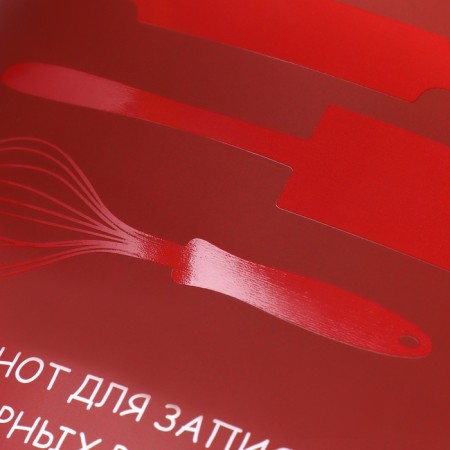 Culinary notebook for recording recipes A5, 48 L soft-tach "Red"-5