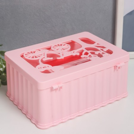 Musical Mechanical Bicycle Music Casket Pink 12.5x17.5x8 cm-1