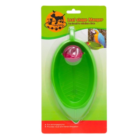 Bath-bush for birds "leaflet", 18.3 x 9 x 3.8 cm, mix of flowers-7