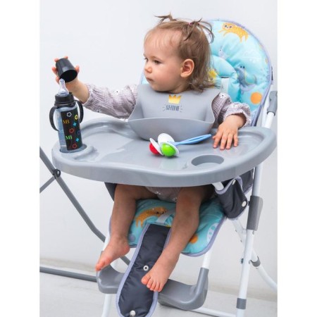 Blory for feeding "shine" silicone with pocket, gray color-3