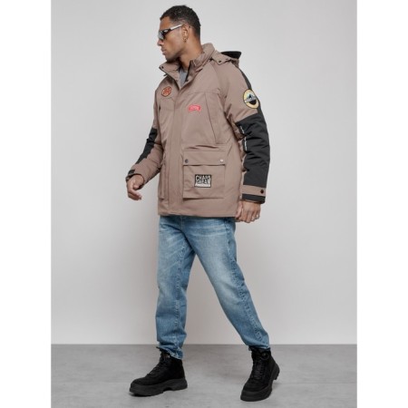 Male Winter jacket, size 48, brown color-1