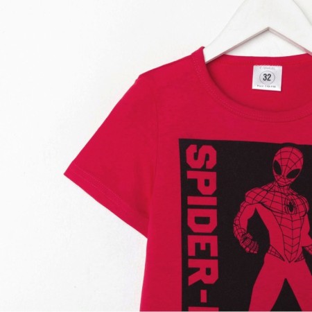 Marvel T-shirt "Spider Man", height 122-128 (34), raspberry color-5