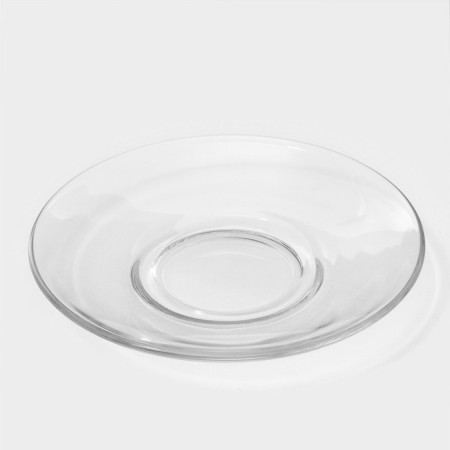 Glamor glass saucer, d = 13.2 cm, transparent color