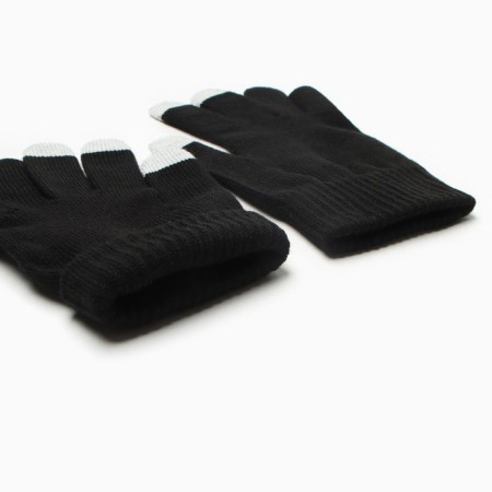 Female gloves, black color, size 18-2