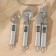 A set of kitchen instruments "DENI", 6 items, on a stand, silver color