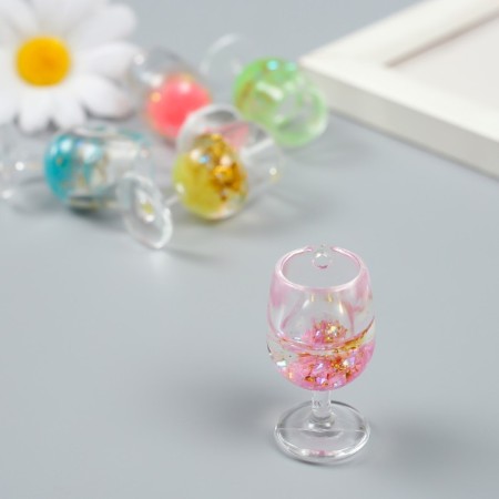 Decor for creativity Plastic "Glamp Gumming with sparkles" MIX 2x2x3.9 cm-1