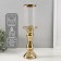 Ceramics candlestick, glass for 1 candle "lira" d = 8 cm gold 9.3x9.3x34 cm
