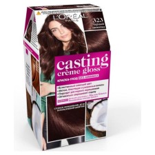 Краска-уход для волос L'oreal Casting Creme Gloss, без аммиака, оттенок 323 чёрный шоколад