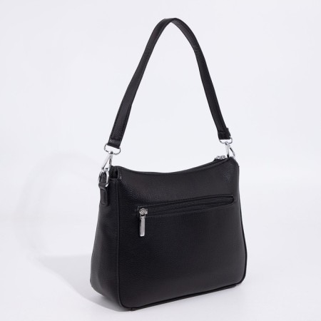 Bag Cross-Bodi with a zipper, black color-1