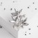 Brooch "Pearlp", white color in silver