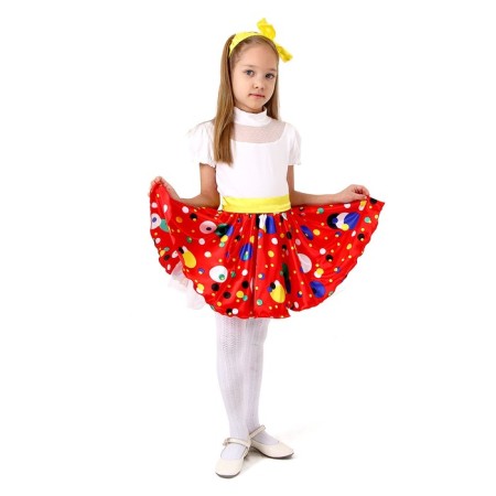 Carnival skirt for the Party red peas, bandage, height 134-140 cm-1