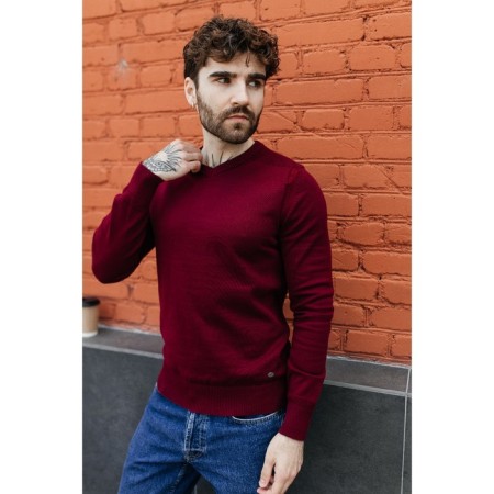 Jumper male ise, size 56, burgundy color-11