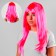 Carnival wig "beauty", pink color