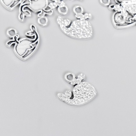 Decor for creativity Metal "Kit" silver 1.3x1.2 cm-1