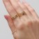 Set of rings 5 ​​pieces "perfect fingers" aura, white color in gold