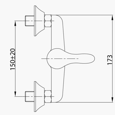 Shower mixer Istok Life 0402.727, single -leaf, cartridge 35 mm-1