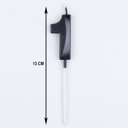 Candle in the cake on the skewer "Gran", the number "1", black, 5 cm-5