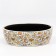 Ceramic bowl "graphic dogs" 300ml, 12 x 3.5 cm, beige-black