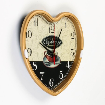 Watching clock, series: kitchen, "espresso", discrete move, d-26 cm, aa-3
