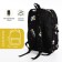 Young backpack from textiles on lightning, 3 pockets, black/yellow color
