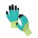 Nylon gloves, with latex dousy, size 9, green