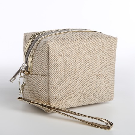 Lightning cosmetic bag, beige color