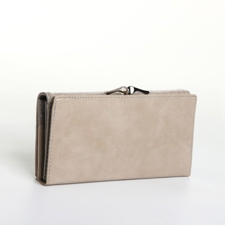 Women's wallet on magnet, gray color-1