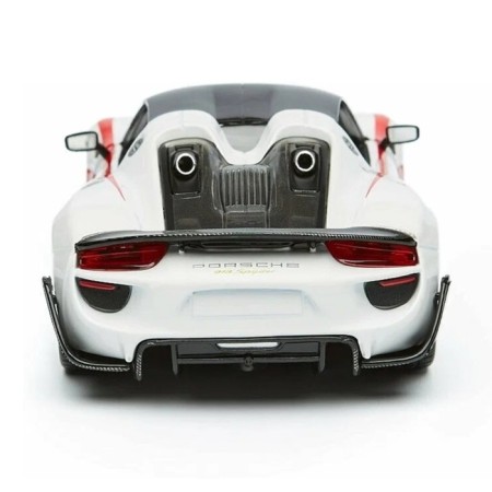 Racing machine BBURAGO Porsche 918 Weissach, Die-Cast, 1:24, white color-4