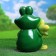 Garden figure "Frog with chamomile", 18x25x28cm, mix