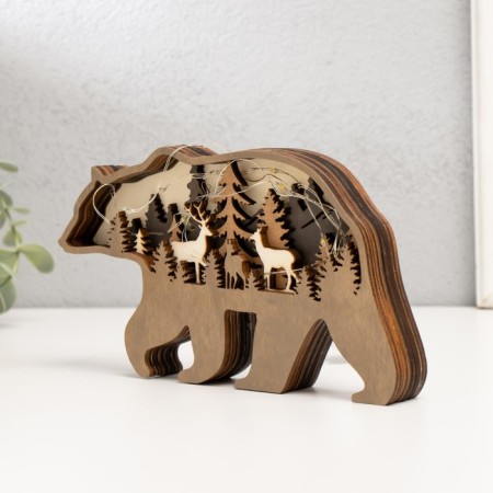 Souvenir tree Light "Brown Bear" 18x10 cm-3