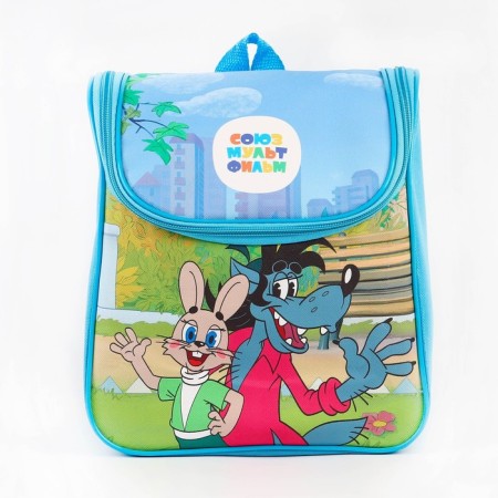 Children's backpack on a zipper from above, textiles, 20 cm x 11 cm x 26 cm "Well, wait a minute!", Soyuzmultfilm-5