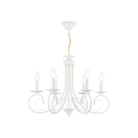 Suspended chandelier Ambrella Light, Modern, TR9611, 6HE14, white color