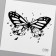 Tattoo on the body Black "Butterflies" set 5 pcs 6x6 cm
