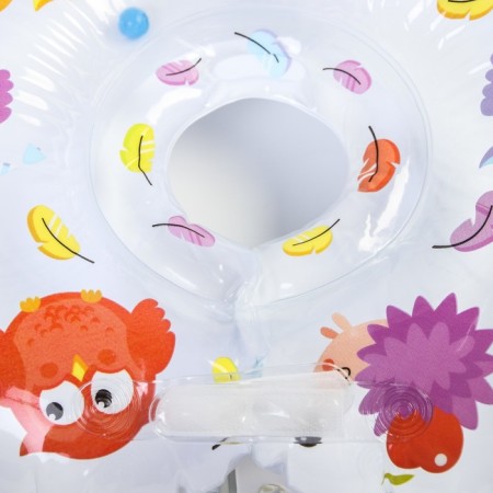 Inflatable circle on the neck for swimming babies OWL, "birds"-1