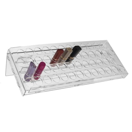 Lipstick stand for 50 positions, 46 × 16.5 × 8 cm, 2 mm plexiglass, in a protective film-2