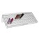 Lipstick stand for 50 positions, 46 × 16.5 × 8 cm, 2 mm plexiglass, in a protective film