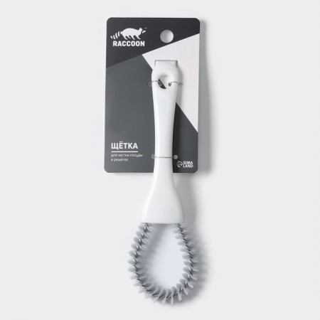 Brush for cleaning dishes and gril grilles Raccoon, circle, 19 × 5.5x2 cm, white color-6