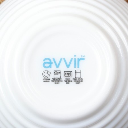 AVVIR CARVE bowl, 430 ml, d = 13 cm, glass ceramic, white color-3