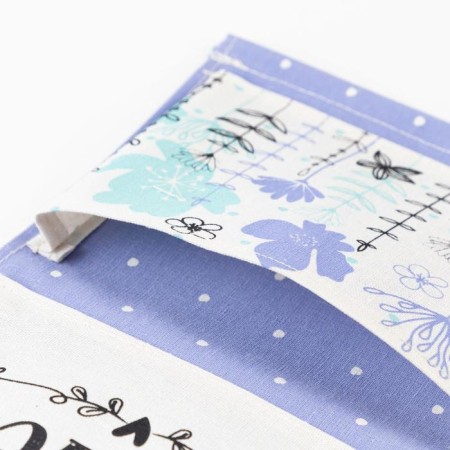Pocket textile Ethel "forget -me -nots" 2 departments, 41x20 cm-6