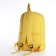 School backpack of textiles on lightning, Fulldorn, 3 pockets, yellow color