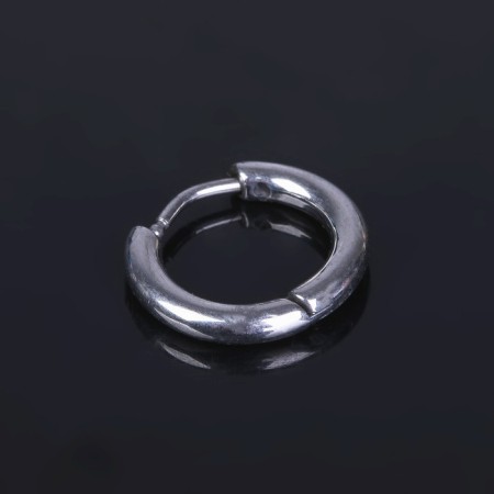 Piercing in the ear "Ring", external d = 14 mm, internal d = 11 mm, color silver-1