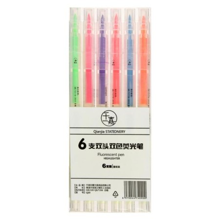 A set of markers-textbooks, 7 fluorescent colors, bilateral-1
